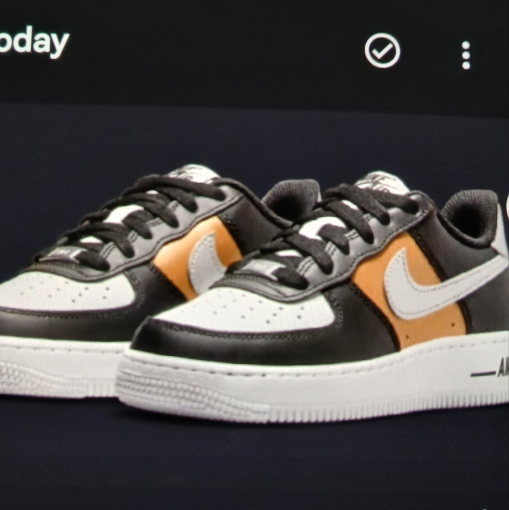 Black and Orange Sneakers with White Accents